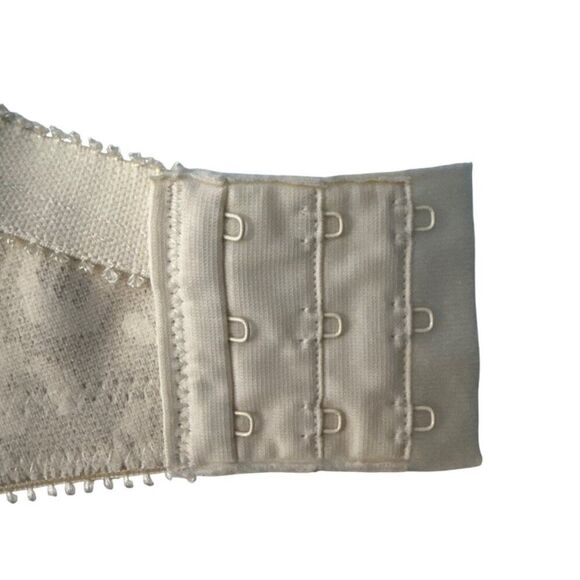 Playtex Womens Floral Soft Cup Bra 38C Beige Full Coverage Non-Wired Adjustable - Picture 5 of 7